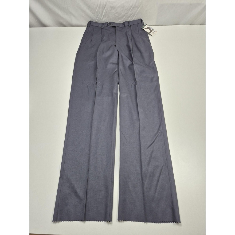 Palm Beach Reflex Suit Pants Mens 32x36 Gray Wool Pleated Dress Unhemmed NWT